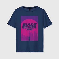 Женская футболка оверсайз Blade Runner 2049: Purple