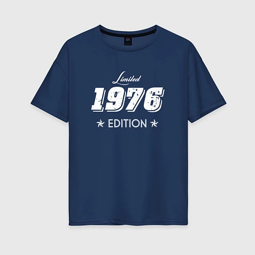 Женская футболка оверсайз Limited Edition 1976 / Тёмно-синий – фото 1
