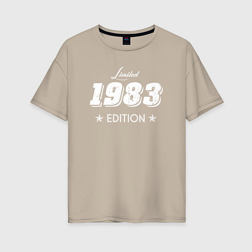 Женская футболка оверсайз Limited Edition 1983 / Миндальный – фото 1