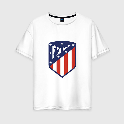 Женская футболка оверсайз Atletico Madrid / Белый – фото 1