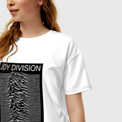 Футболка оверсайз женская Joy Division: Unknown Pleasures, цвет: белый — фото 2