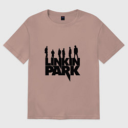Футболка оверсайз женская Linkin Park, цвет: пыльно-розовый