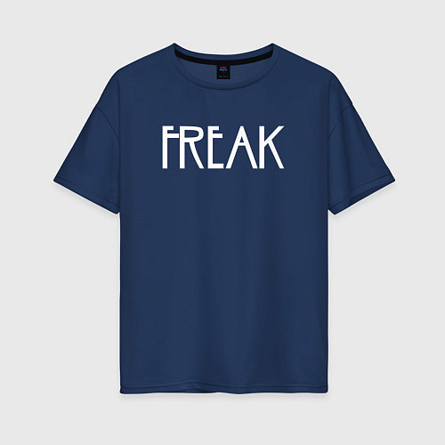 Женская футболка оверсайз Freak / Тёмно-синий – фото 1