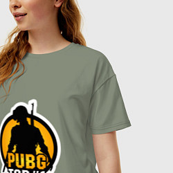 Футболка оверсайз женская PUBG Top 1, цвет: авокадо — фото 2