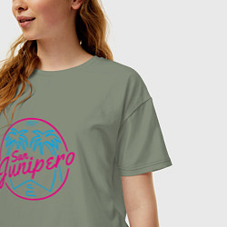 Футболка оверсайз женская San Junipero 1987, цвет: авокадо — фото 2