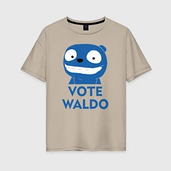 Женская футболка оверсайз Vote Waldo