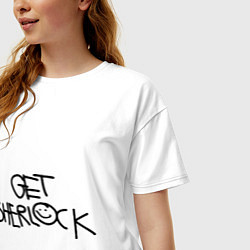 Футболка оверсайз женская Get sherlock, цвет: белый — фото 2