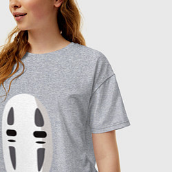 Футболка оверсайз женская Безликий Бог Каонаси, цвет: меланж — фото 2