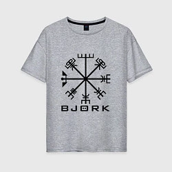 Женская футболка оверсайз Bjork Rune