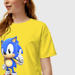 Футболка оверсайз женская Classic Sonic, цвет: желтый — фото 2