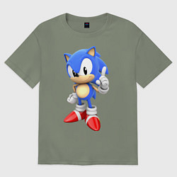 Футболка оверсайз женская Classic Sonic, цвет: авокадо