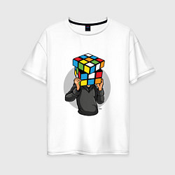 Женская футболка оверсайз Головоломка Рубика