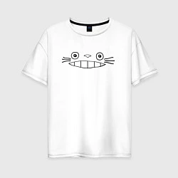Женская футболка оверсайз Totoro face