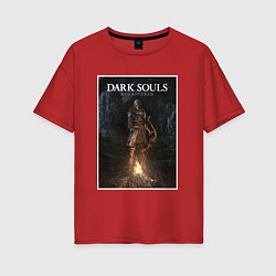 Футболка оверсайз женская Dark Souls: Remastered, цвет: красный