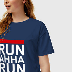 Футболка оверсайз женская Run Анна Run, цвет: тёмно-синий — фото 2
