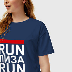 Футболка оверсайз женская Run Лиза Run, цвет: тёмно-синий — фото 2