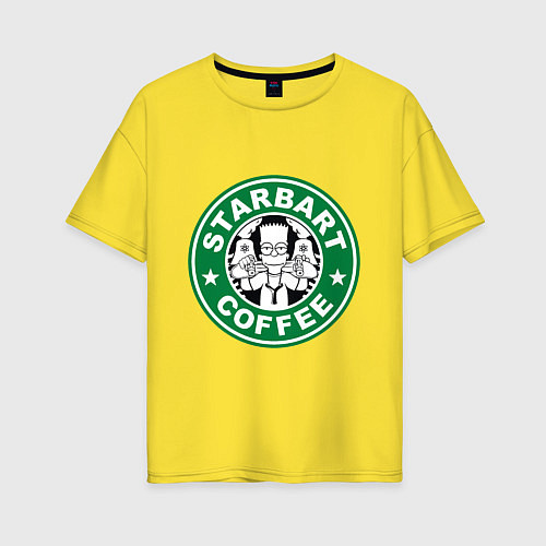 Женская футболка оверсайз Starbart / Желтый – фото 1