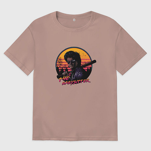 Женская футболка оверсайз The BabySitter / Пыльно-розовый – фото 1
