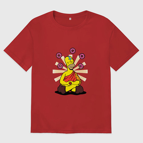 Женская футболка оверсайз Homer Relax / Красный – фото 1