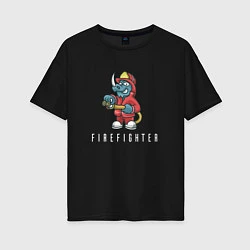 Женская футболка оверсайз Firefighter