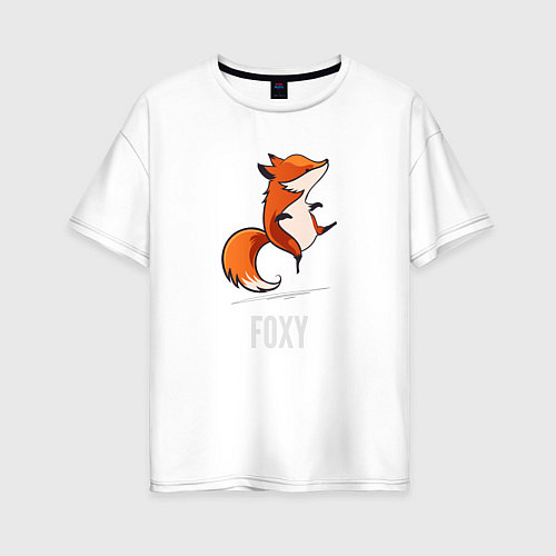 Женская футболка оверсайз Little Foxy / Белый – фото 1