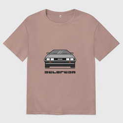 Футболка оверсайз женская DeLorean, цвет: пыльно-розовый