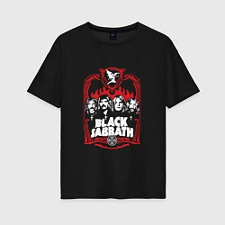 Футболка оверсайз женская Black Sabbath Collective, цвет: черный