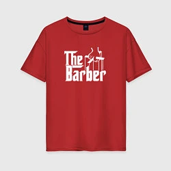 Женская футболка оверсайз The Barber Godfather