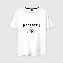 Женская футболка оверсайз Megadeth Compass