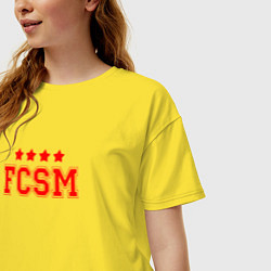 Футболка оверсайз женская FCSM Club, цвет: желтый — фото 2
