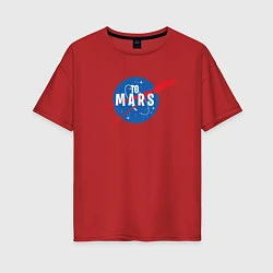Женская футболка оверсайз Elon Musk: To Mars