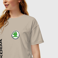 Футболка оверсайз женская Skoda Style, цвет: миндальный — фото 2