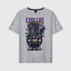 Женская футболка оверсайз Chillin Gorilla
