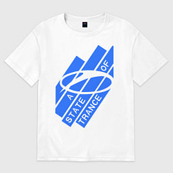 Футболка оверсайз женская A state of trance, цвет: белый