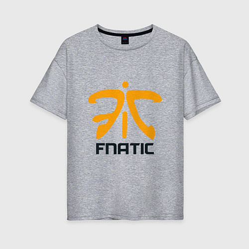 Женская футболка оверсайз Fnatic / Меланж – фото 1