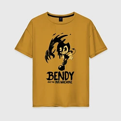 Женская футболка оверсайз Bendy And the ink machine