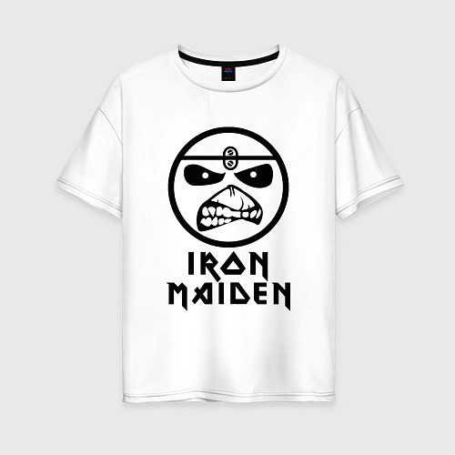 Женская футболка оверсайз Iron Maiden / Белый – фото 1