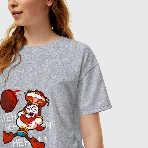 Женская футболка оверсайз Papyrus Undertale / Меланж – фото 3