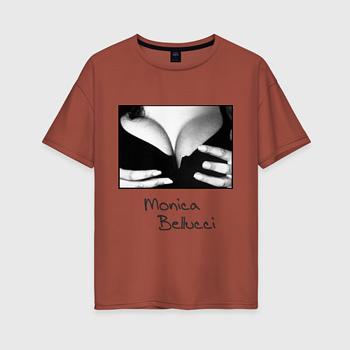 Женская футболка оверсайз Monica Bellucci: Breast / Кирпичный – фото 1