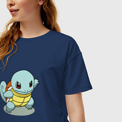 Футболка оверсайз женская Pokemon Squirtle, цвет: тёмно-синий — фото 2