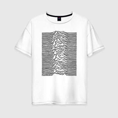 Женская футболка оверсайз Unknown Pleasures / Белый – фото 1