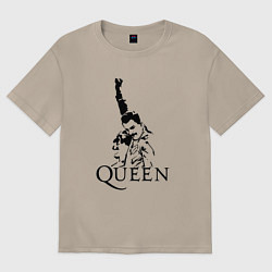 Футболка оверсайз женская Queen: Rock You, цвет: миндальный