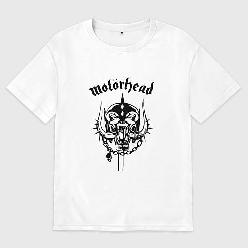 Женская футболка оверсайз Motrhead: Black Devil / Белый – фото 1