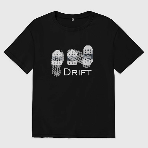 Женская футболка оверсайз Drift / Черный – фото 1