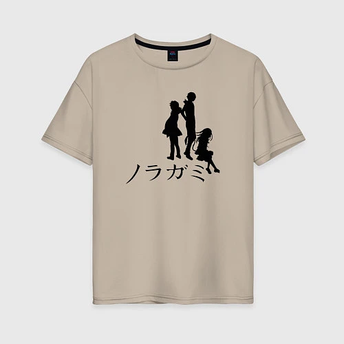 Женская футболка оверсайз Бездомный бог / Миндальный – фото 1
