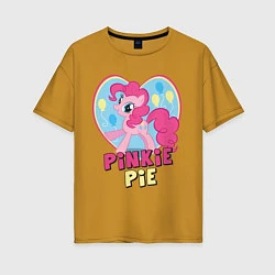 Женская футболка оверсайз Pinkie Pie: in my heart
