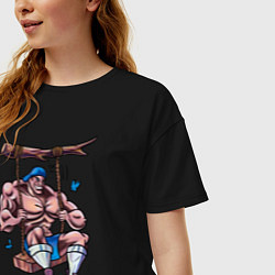 Футболка оверсайз женская Покачаемся?, цвет: черный — фото 2