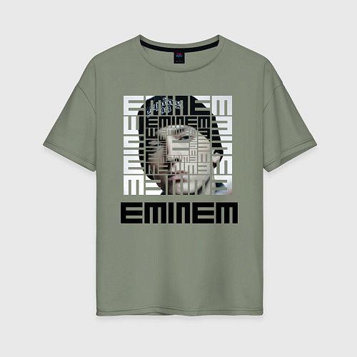 Женская футболка оверсайз Eminem labyrinth / Авокадо – фото 1