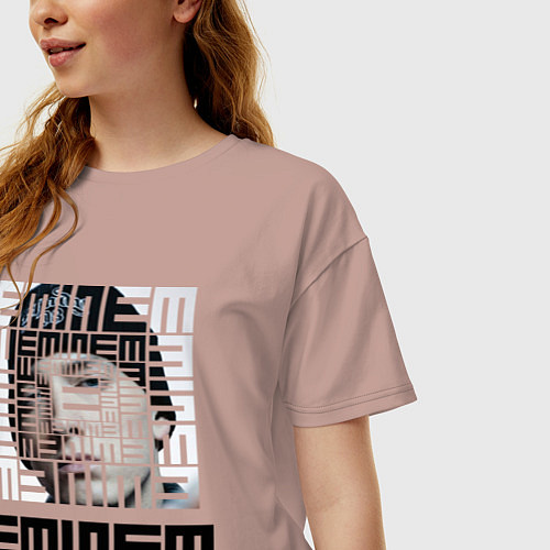 Женская футболка оверсайз Eminem labyrinth / Пыльно-розовый – фото 3