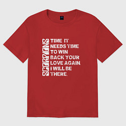 Футболка оверсайз женская Scorpions - Still loving you, цвет: красный